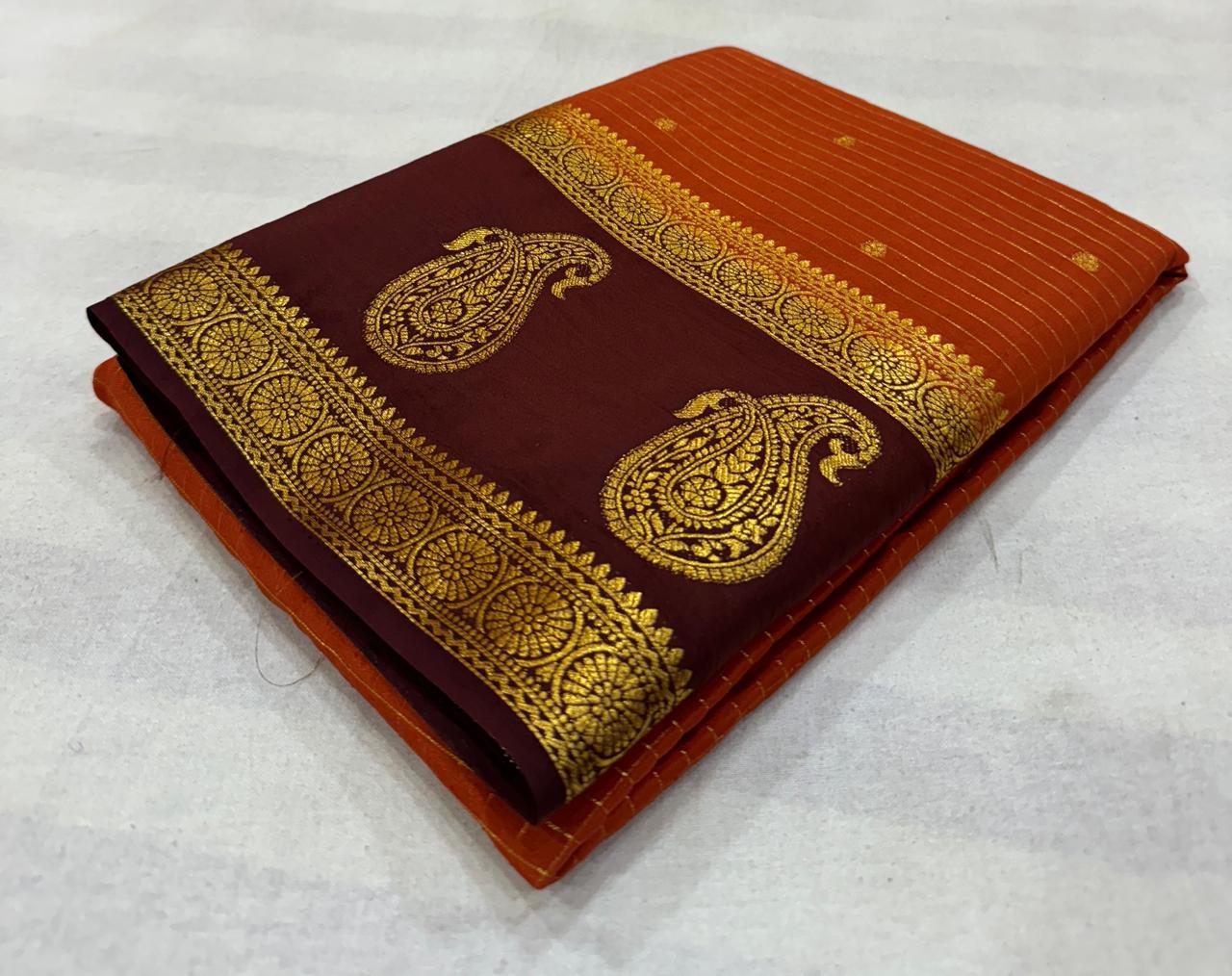 Anushree Mysore Crepe Saree