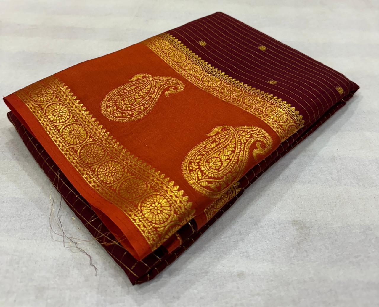Anushree Mysore Crepe Saree