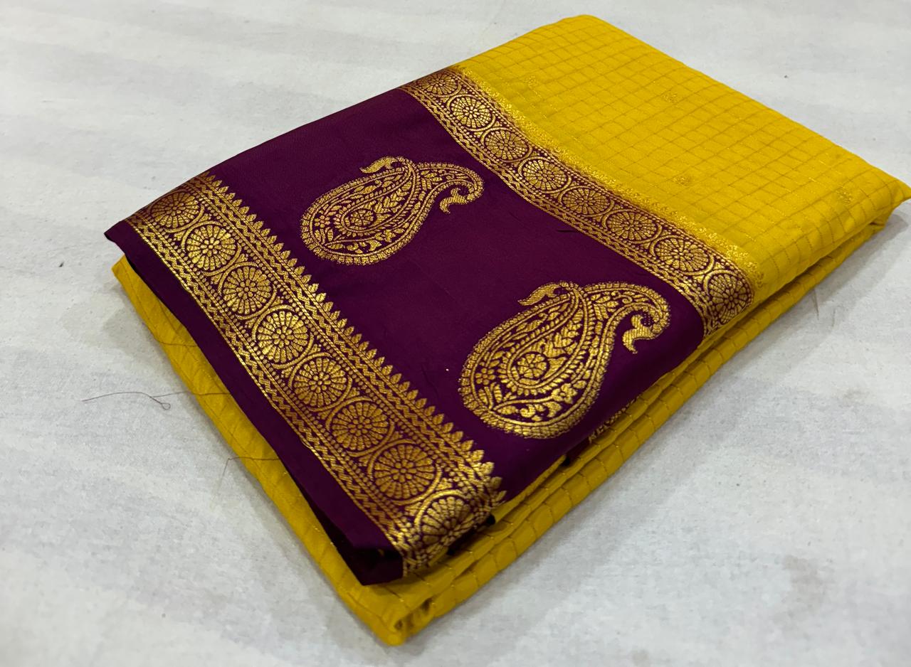 Anushree Mysore Crepe Saree