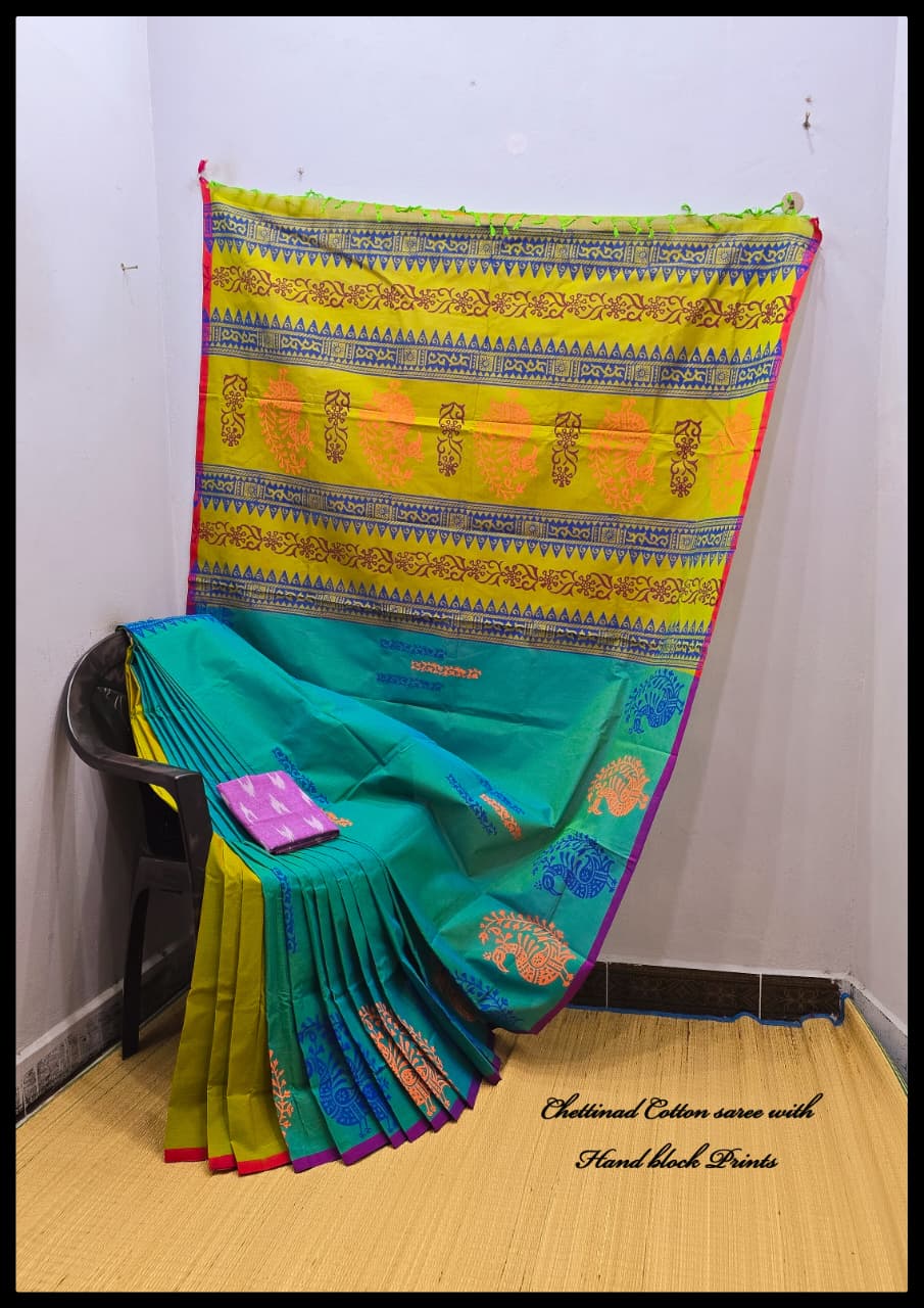 Printed Chettinad Cotton Sarees