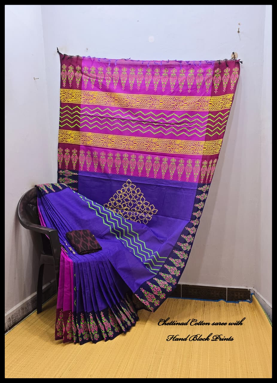 Printed Chettinad Cotton Sarees