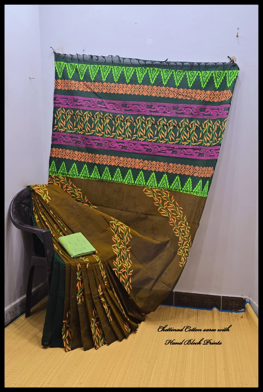 Printed Chettinad Cotton Sarees