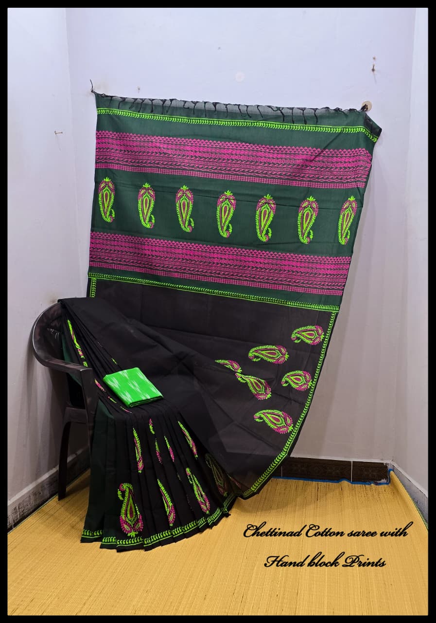 Printed Chettinad Cotton Sarees