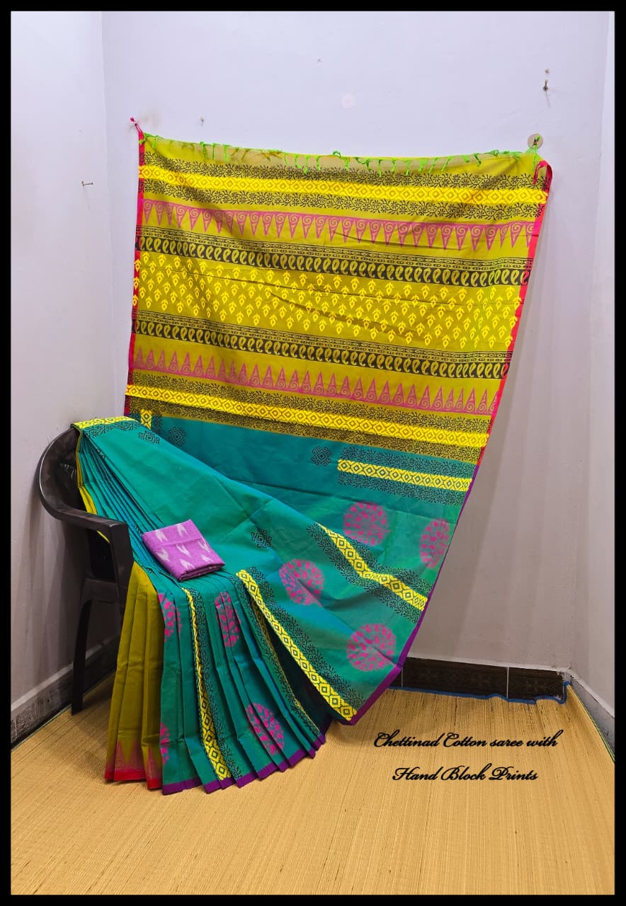 Printed Chettinad Cotton Sarees