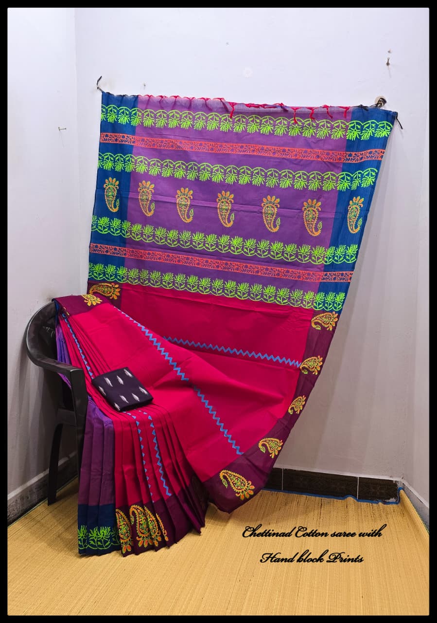 Printed Chettinad Cotton Sarees