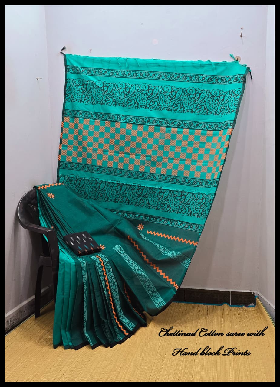 Printed Chettinad Cotton Sarees