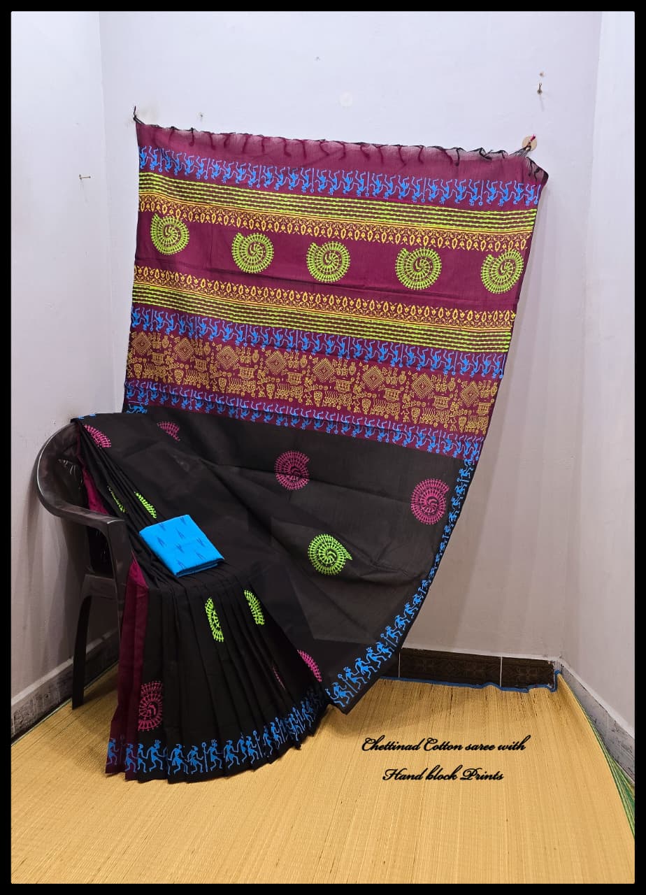 Printed Chettinad Cotton Sarees