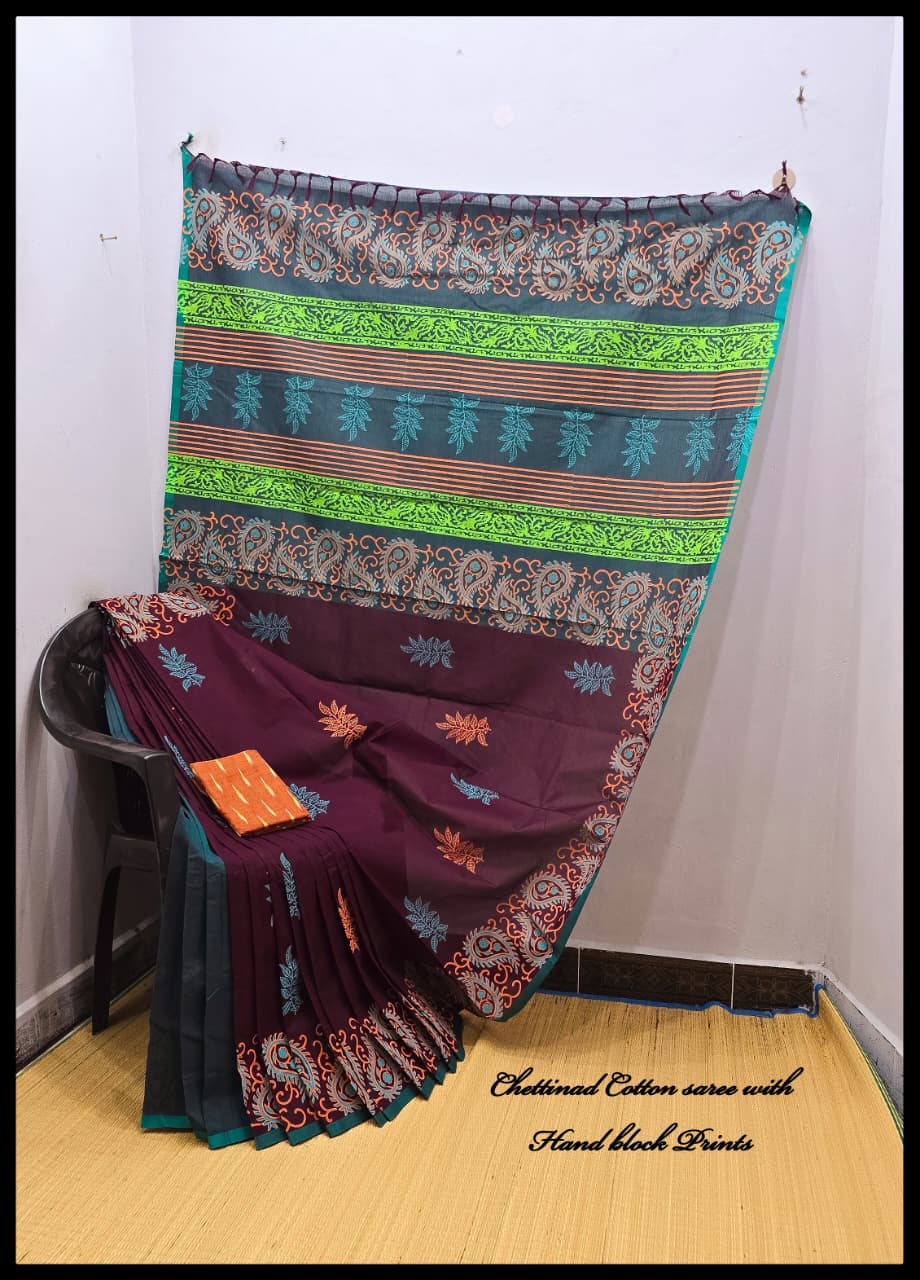 Printed Chettinad Cotton Sarees
