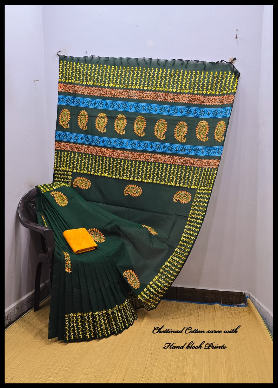 Printed Chettinad Cotton Sarees