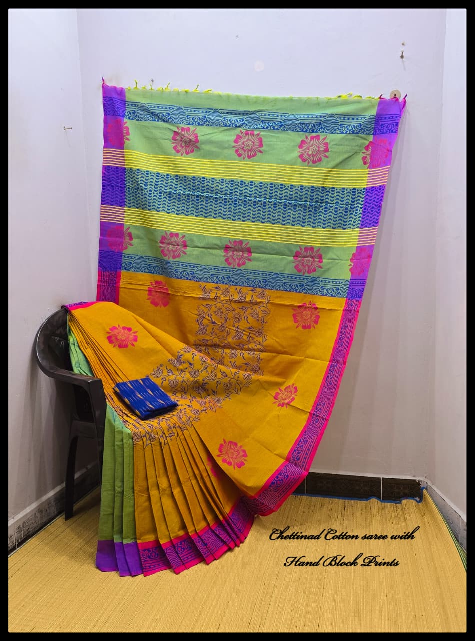 Printed Chettinad Cotton Sarees