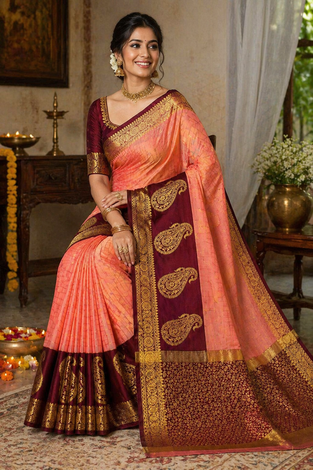 Anushree Mysore Crepe Saree