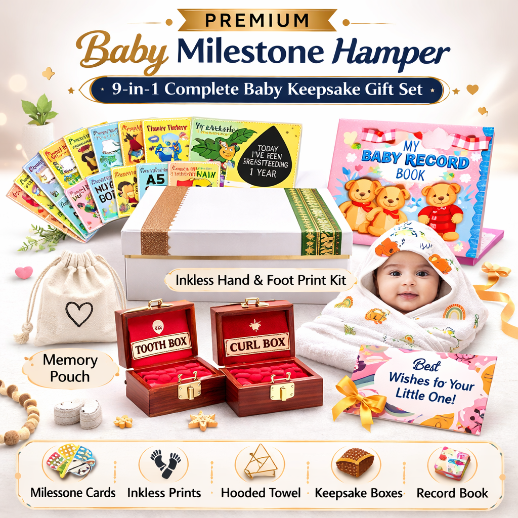 Premium Baby Milestone Hamper – Capture Every First of Baby Forever