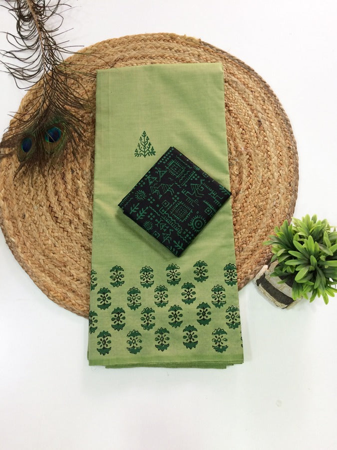 South Cotton Mix Printed Sarees
