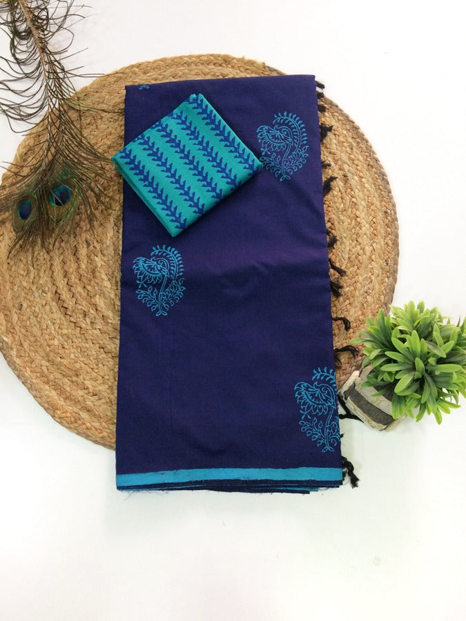South Cotton Mix Printed Sarees