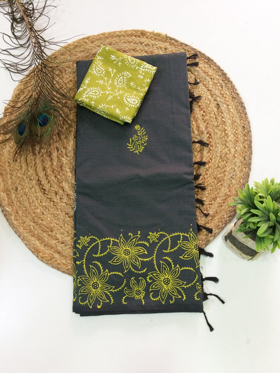 South Cotton Mix Printed Sarees