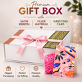 Magnetic Closure Rigid Gift Box with Filler Material, 1.5m Satin Ribbon & Greeting Card