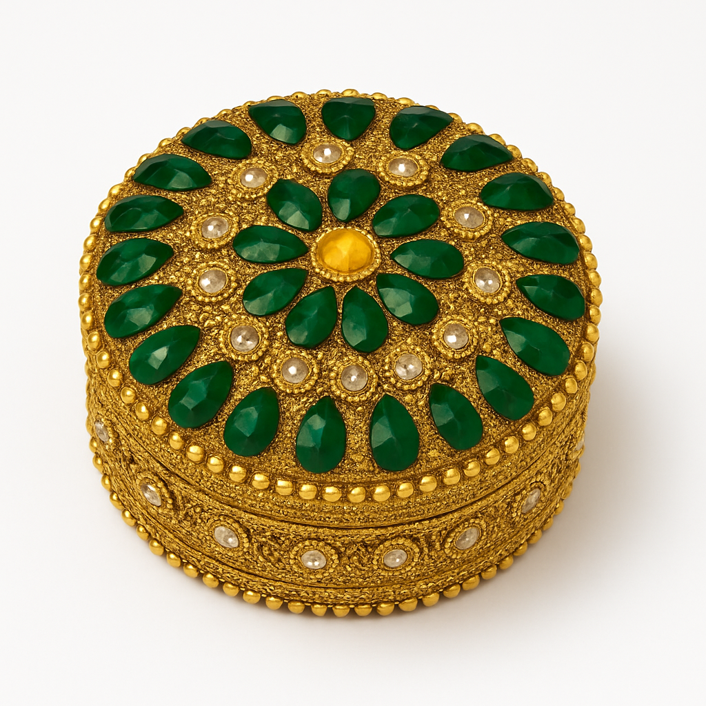Premium Decorative Jewelry Box Set of 3 | Royal Stone Studded Storage Boxes