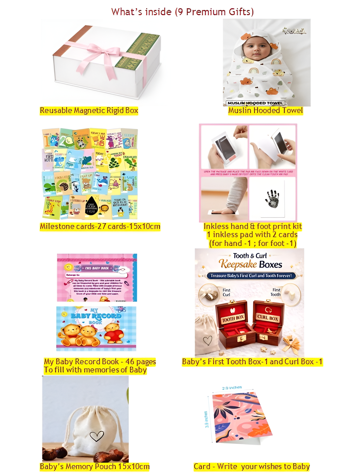 Premium Baby Milestone Hamper – Capture Every First of Baby Forever