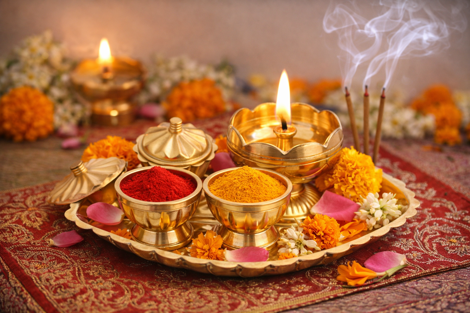 Sacred Pooja Gift Hamper – Spiritual Wellness & Blessings Gift Box for Housewarming, Festivals & Auspicious Occasions