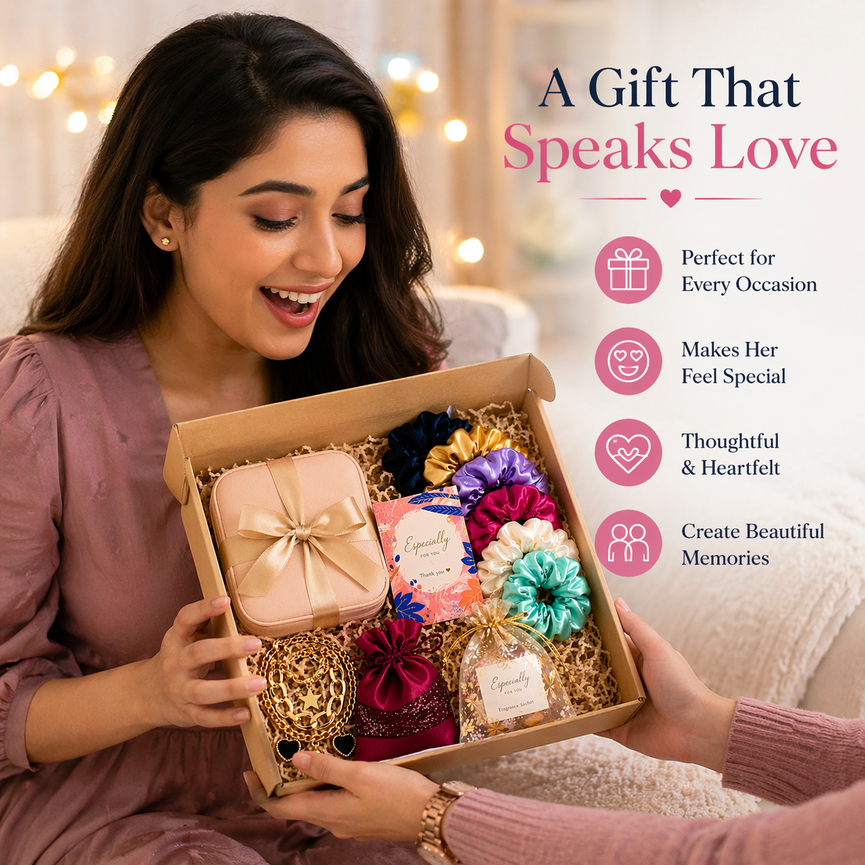 Gifnova Elegance Bloom Women’s Luxury Gift Hamper | 6 Premium Gifts Inside |