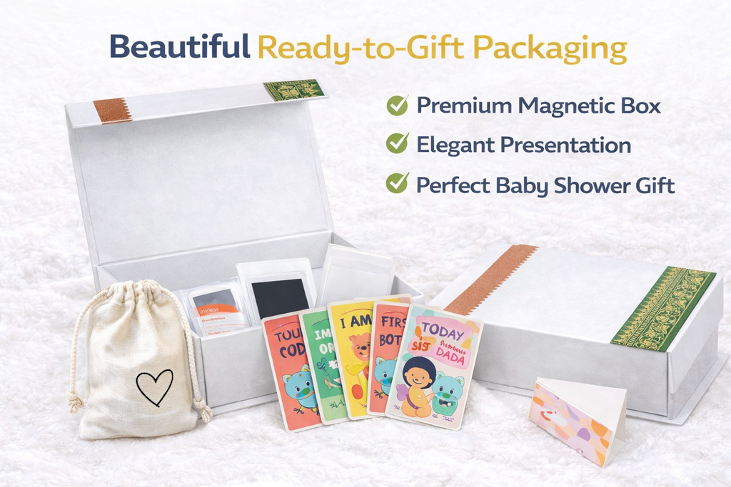 Premium Baby Milestone Gift Set (6 Pieces) – Baby Memory Keepsake Hamper