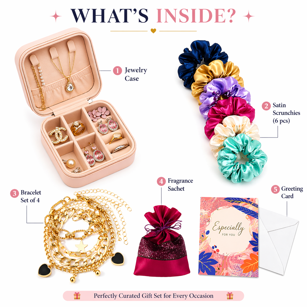 Gifnova Elegance Bloom Women’s Luxury Gift Hamper | 6 Premium Gifts Inside |