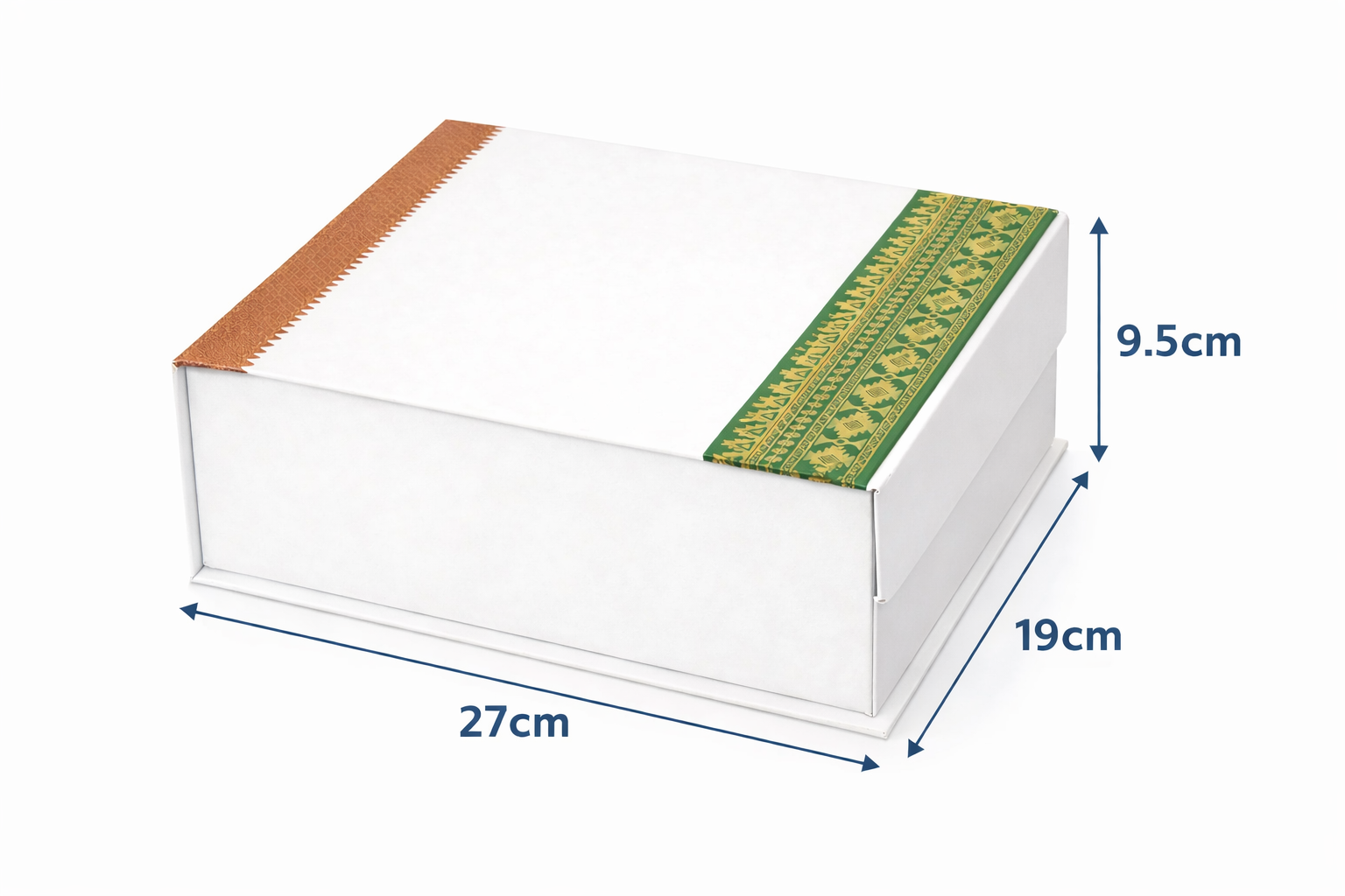 Magnetic Closure Rigid Gift Box with Filler Material, 1.5m Satin Ribbon & Greeting Card