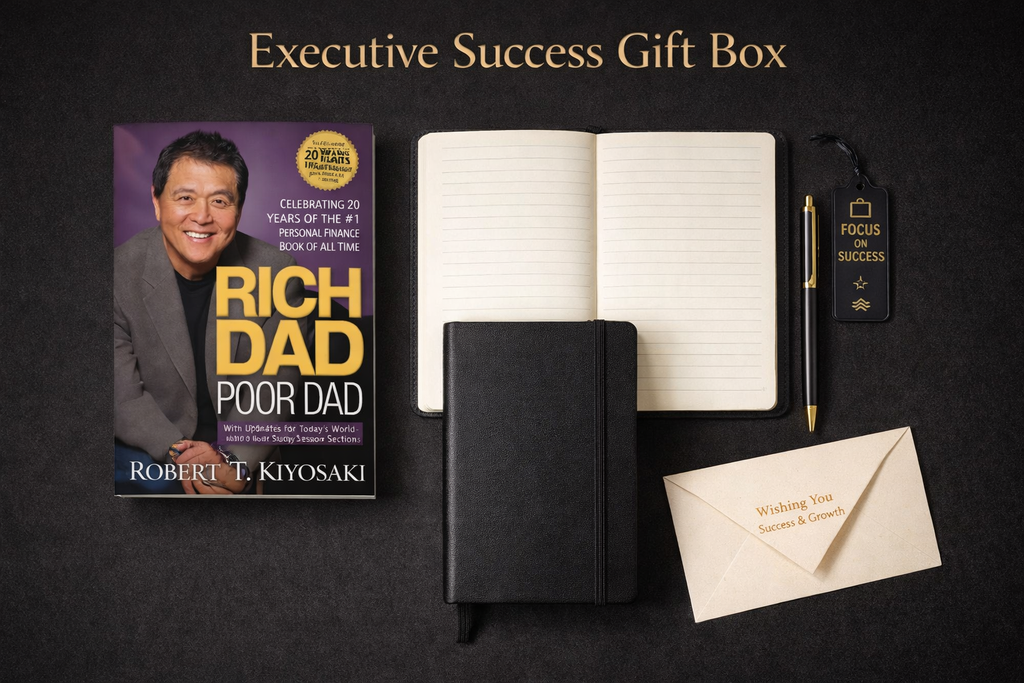 Executive Success Gift Hamper Box – Premium Wealth & Productivity Hamper with Rich Dad Poor Dad Book