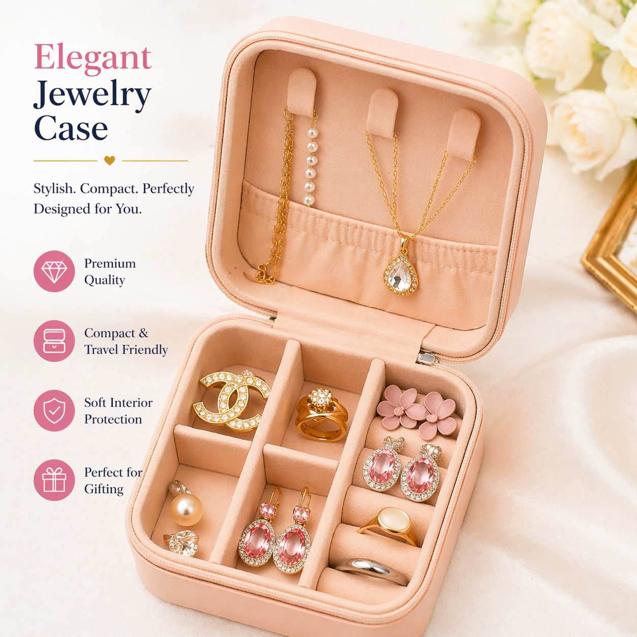 Gifnova Elegance Bloom Women’s Luxury Gift Hamper | 6 Premium Gifts Inside |