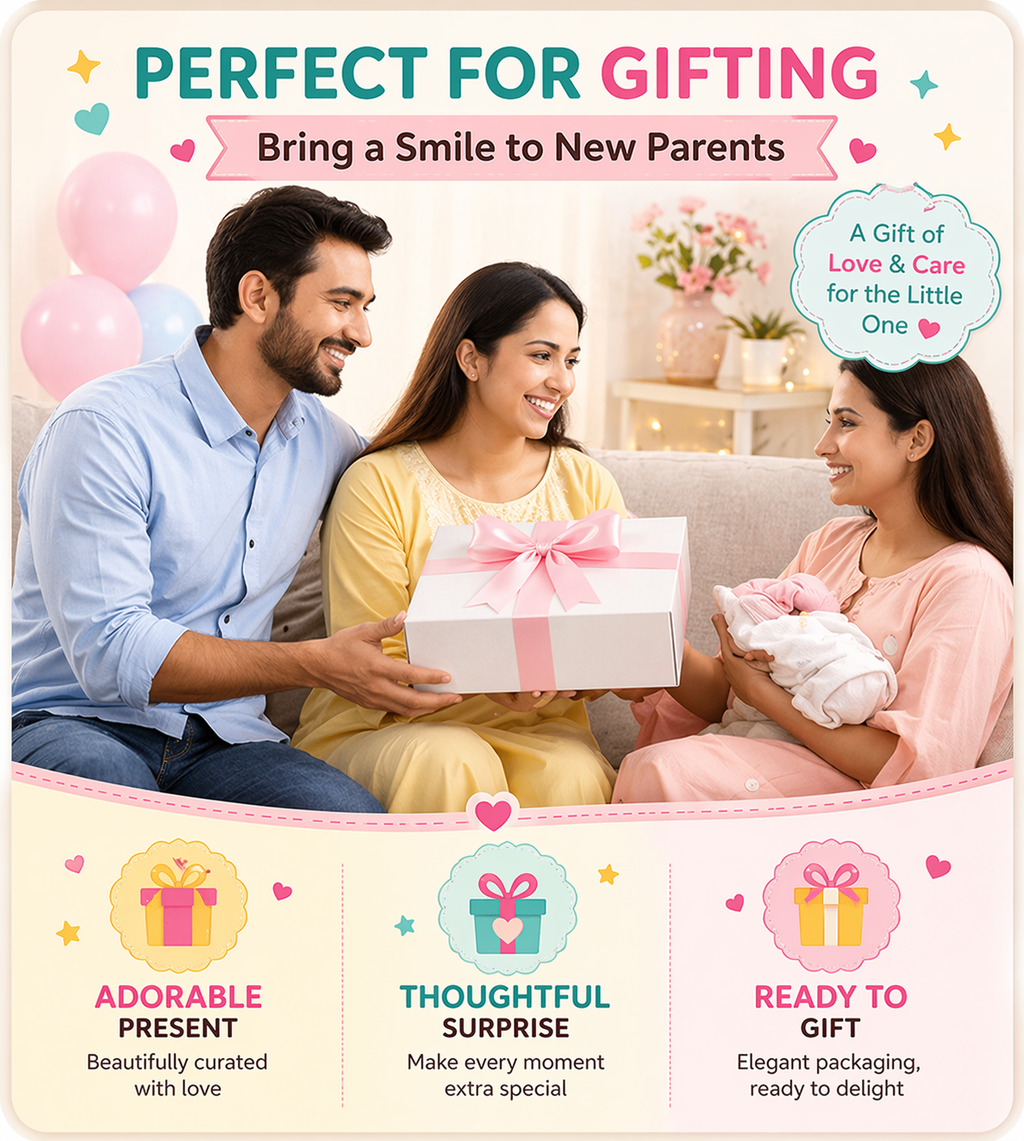 🎁GIFNOVA Newborn Baby Gift Hamper – Baby Essentials Gift Set
