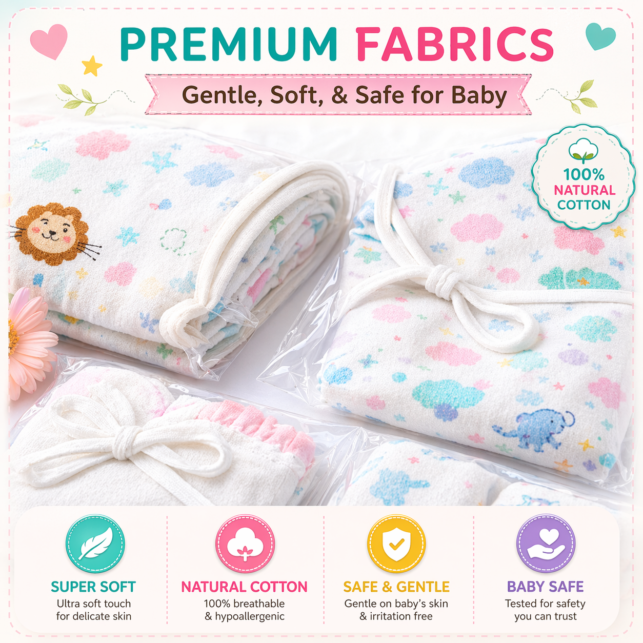 🎁GIFNOVA Newborn Baby Gift Hamper – Baby Essentials Gift Set