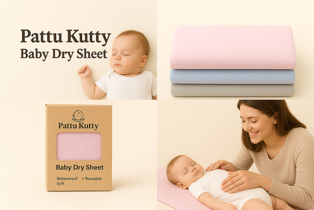 Baby Dry Sheet Waterproof Reusable Mattress Protector for Infants | Soft Breathable Fabric, Leak-Proof & Quick Dry