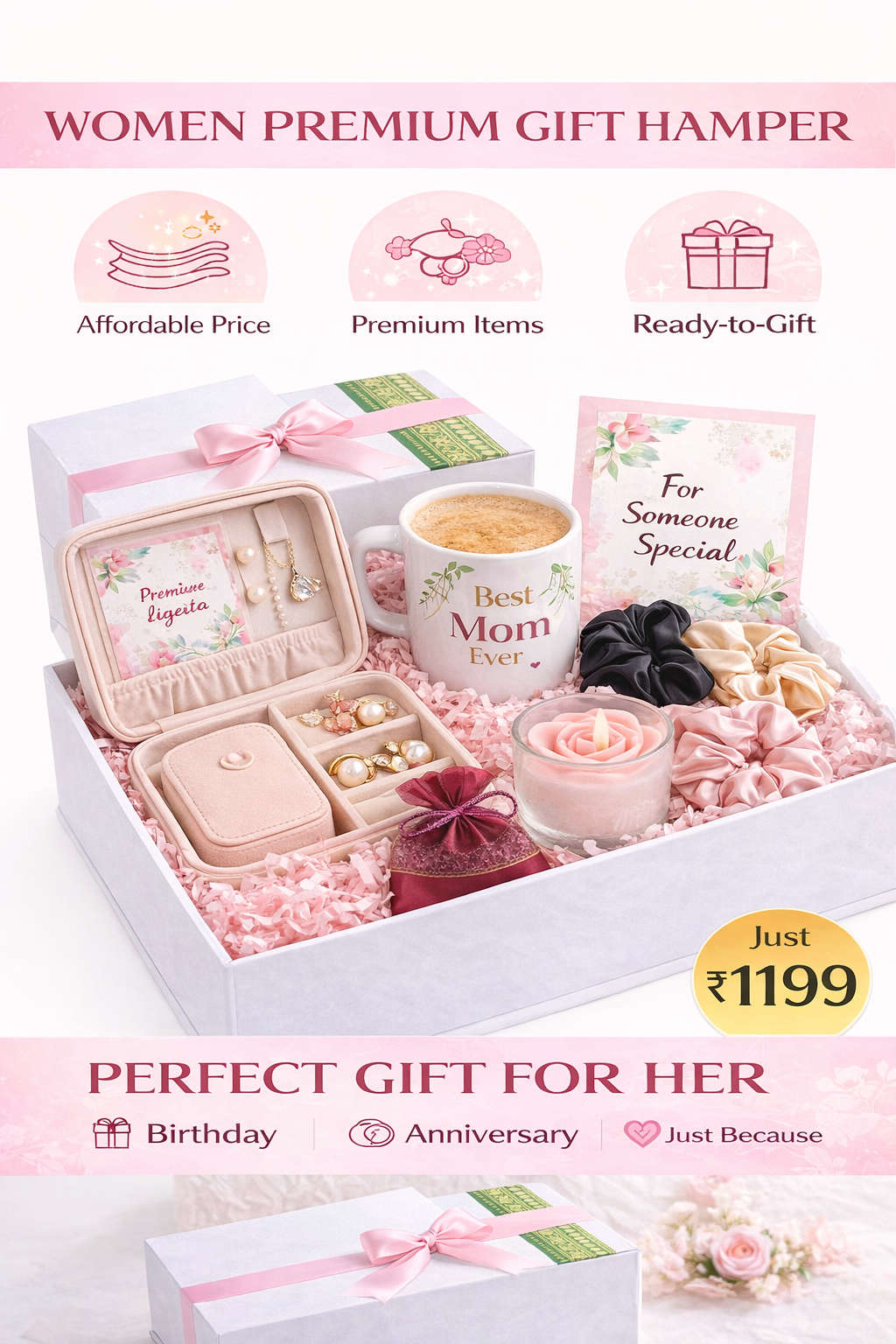 Elegant Women Gift Hamper – Premium Self-Care Gift Box